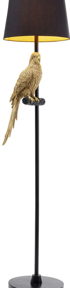 Lampa Podłogowa Animal Parrot Ø40x176 Cm Czarno-złota*KARE Design Outlet
