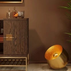Lampa Podłogowa Apollon Smooth Ø50 Cm Złota*KARE Design Sale