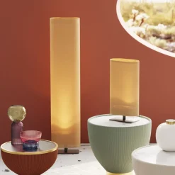 Lampa Podłogowa Beżowa Podstawa Czarna 26x120 Cm*KARE Design New