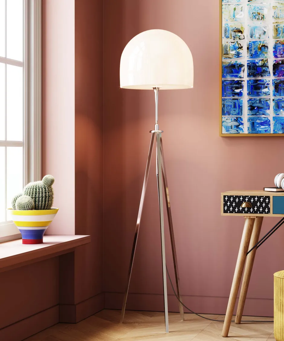 Lampa Podłogowa Brody 40x160 Cm Srebrna*KARE Design Best