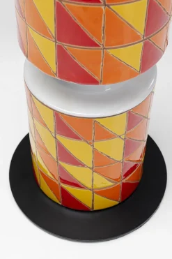 Lampa Podłogowa Ceramiczna Kolorowa Abażur Pomarańczowy Ø33x138 Cm*KARE Design
