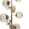 Lampa Podłogowa Duża Złota Klosze Szklane Kule Przydymione 160 Cm*KARE Design Online