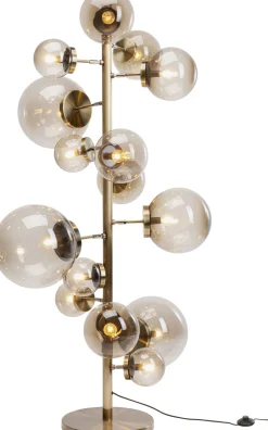 Lampa Podłogowa Duża Złota Klosze Szklane Kule Przydymione 160 Cm*KARE Design Online