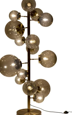 Lampa Podłogowa Duża Złota Klosze Szklane Kule Przydymione 160 Cm*KARE Design Online
