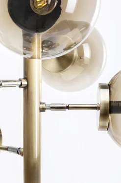 Lampa Podłogowa Duża Złota Klosze Szklane Kule Przydymione 160 Cm*KARE Design Online