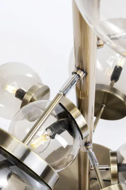 Lampa Podłogowa Duża Złota Klosze Szklane Kule Przydymione 160 Cm*KARE Design Online