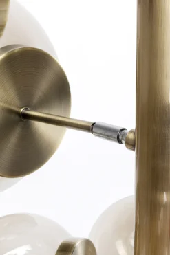 Lampa Podłogowa Duża Złota Klosze Szklane Kule Przydymione 160 Cm*KARE Design Online