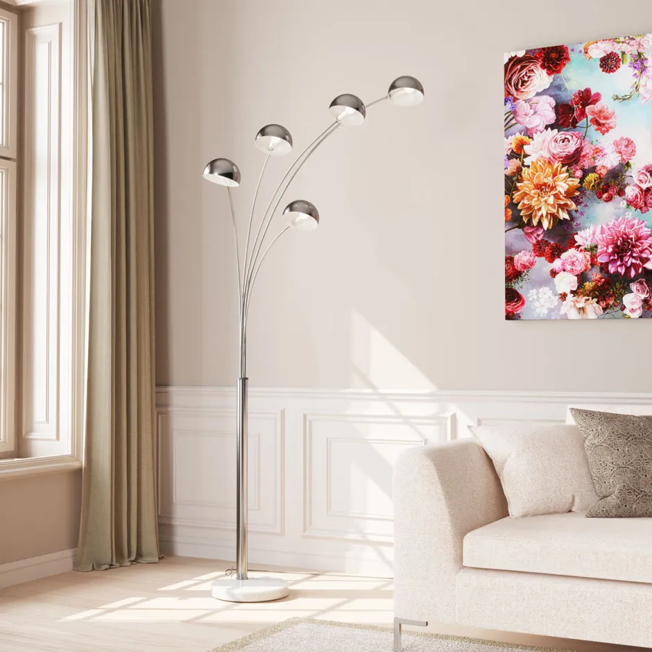 Lampa Podłogowa Five Fingers 122x220 Cm Chromowa*KARE Design New