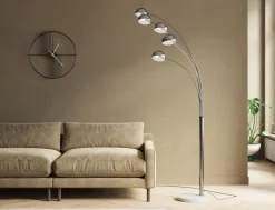 Lampa Podłogowa Five Fingers 100x220 Cm Chromowa*KARE Design New