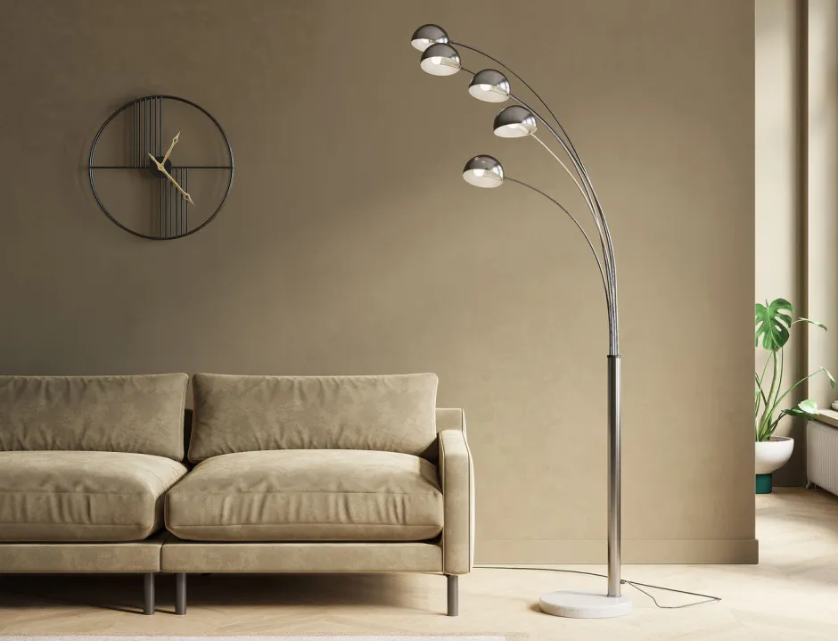 Lampa Podłogowa Five Fingers 100x220 Cm Chromowa*KARE Design New