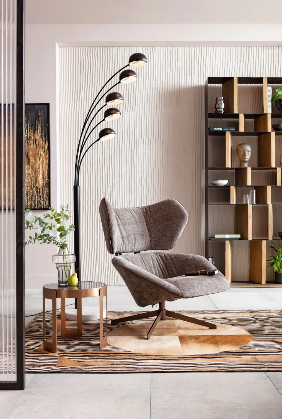Lampa Podłogowa Five Fingers 86x201 Cm Czarna*KARE Design Outlet