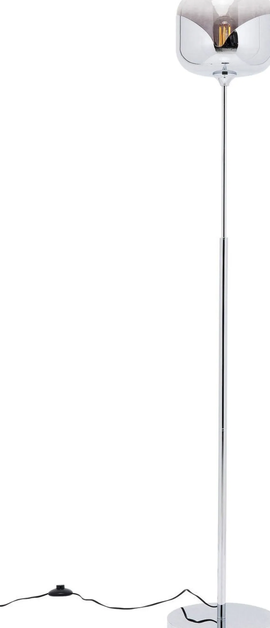 Lampa Podłogowa Goblet 25x160 Cm Srebrna*KARE Design