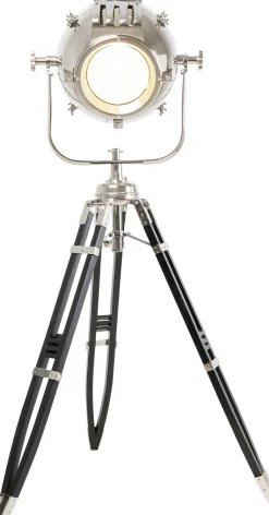 Lampa Podłogowa Movie 230 Cm Trójnóg Drewno Mango I Aluminium*KARE Design Outlet