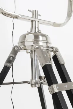 Lampa Podłogowa Movie 230 Cm Trójnóg Drewno Mango I Aluminium*KARE Design Outlet