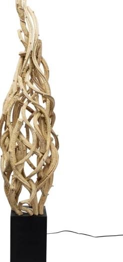 Lampa Podłogowa Naturalna Drewniana 150 Cm Podstawa Czarna*KARE Design Hot
