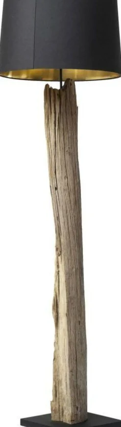 Lampa Podłogowa Nature Straight 52x171 Cm Czarno-drewniana*KARE Design Outlet