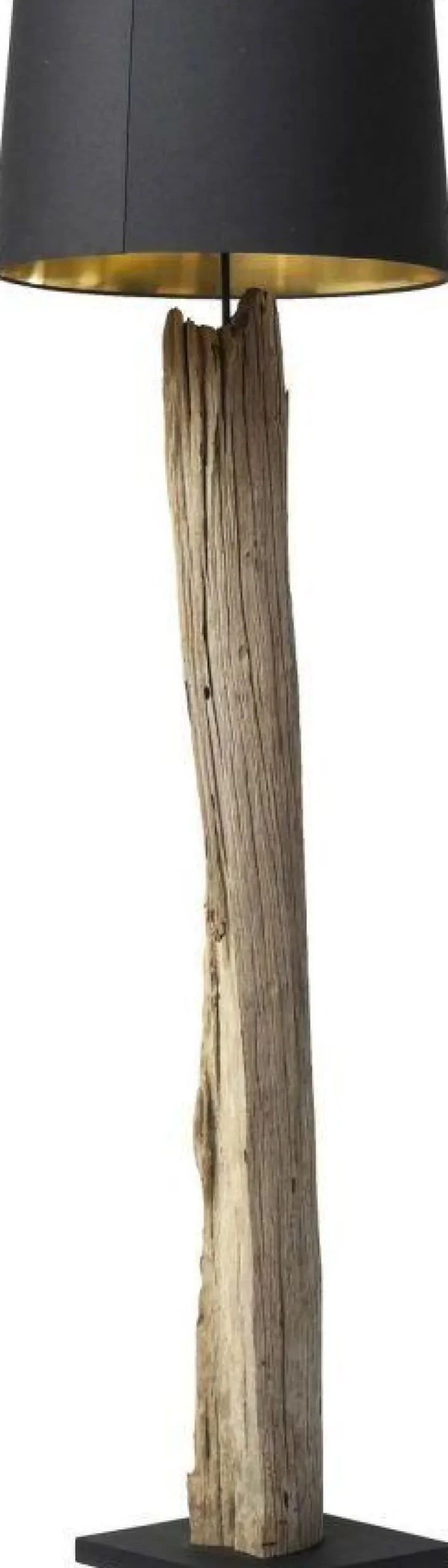 Lampa Podłogowa Nature Straight 52x171 Cm Czarno-drewniana*KARE Design Outlet