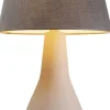 Lampa Podłogowa Podstawa Stalowa Beżowa Abażur Lniany Szary Ø42x99 Cm*KARE Design New