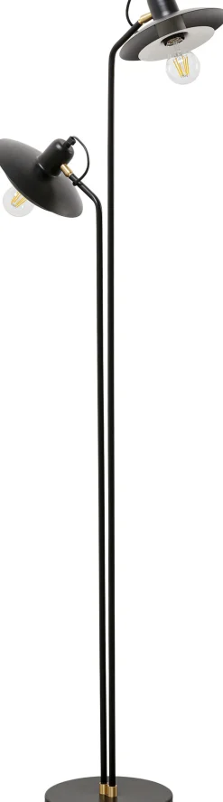 Lampa Podłogowa Podwójna Czarna Stalowa 149 Cm*KARE Design