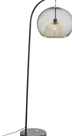 Lampa Podłogowa Stal Czarno-złota Podstawa Marmurowa 156 Cm*KARE Design Outlet