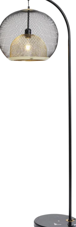 Lampa Podłogowa Stal Czarno-złota Podstawa Marmurowa 156 Cm*KARE Design Outlet
