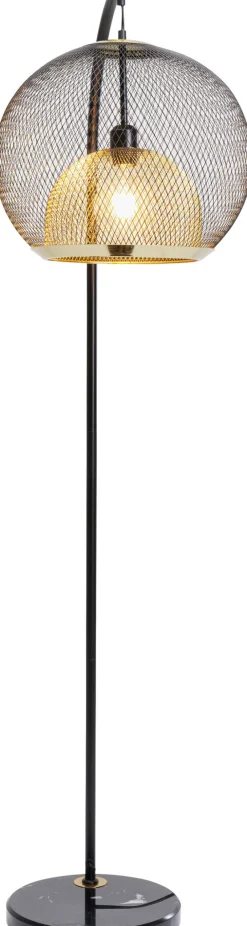 Lampa Podłogowa Stal Czarno-złota Podstawa Marmurowa 156 Cm*KARE Design Outlet