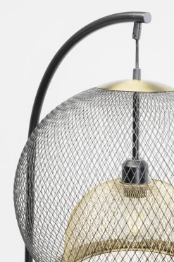 Lampa Podłogowa Stal Czarno-złota Podstawa Marmurowa 156 Cm*KARE Design Outlet
