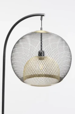Lampa Podłogowa Stal Czarno-złota Podstawa Marmurowa 156 Cm*KARE Design Outlet