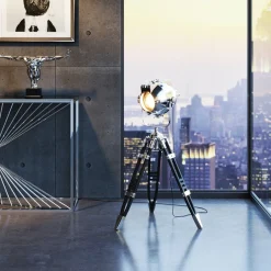 Lampa Podłogowa Trójnóg Filmowa Srebrna 105 Cm*KARE Design Hot
