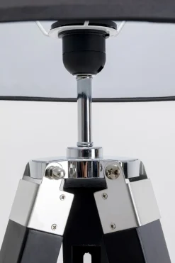 Lampa Podłogowa Trójnóg Z Regulacją Wysokości Drewniana Czarna 99-144 Cm*KARE Design Outlet