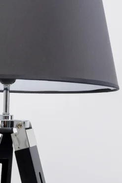 Lampa Podłogowa Trójnóg Z Regulacją Wysokości Drewniana Czarna 99-144 Cm*KARE Design Outlet