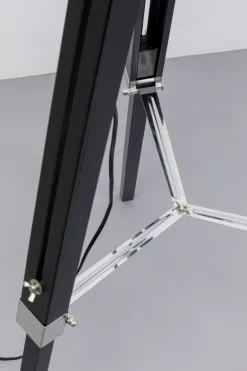 Lampa Podłogowa Trójnóg Z Regulacją Wysokości Drewniana Czarna 99-144 Cm*KARE Design Outlet