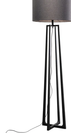 Lampa Podłogowa Z Abażurem Czarna Stal 160 Cm*KARE Design Sale