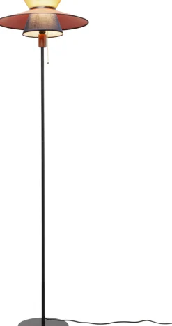 Lampa Podłogowa Z Kolorowym Kloszem Podstawa Czarna Ø45x160 Cm*KARE Design Discount