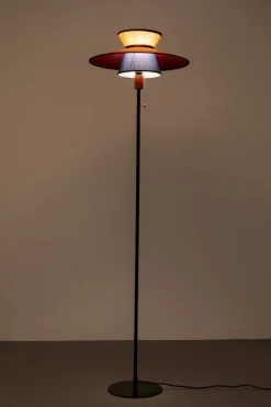 Lampa Podłogowa Z Kolorowym Kloszem Podstawa Czarna Ø45x160 Cm*KARE Design Discount