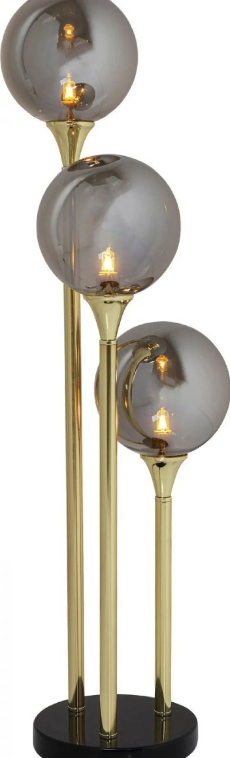Lampa Stołowa Al Capone Tre 18x83 Cm Złota Klosze Przydymione*KARE Design Sale