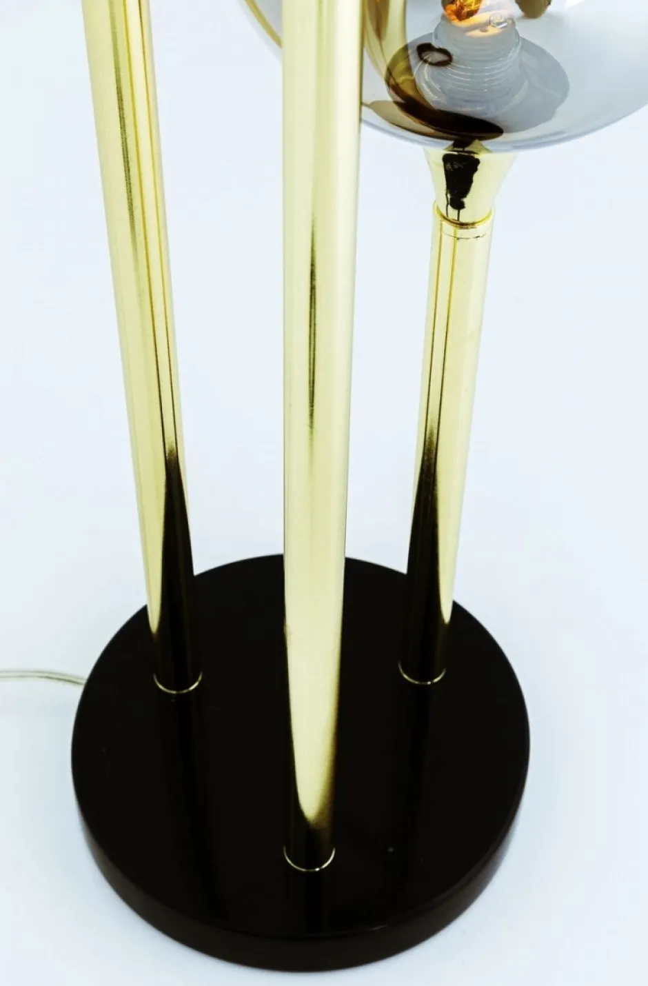 Lampa Stołowa Al Capone Tre 18x83 Cm Złota Klosze Przydymione*KARE Design Sale