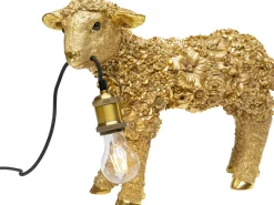 Lampa Stołowa Animal Flower Sheep 47x36 Cm Złota*KARE Design Outlet