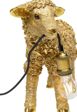 Lampa Stołowa Animal Flower Sheep 47x36 Cm Złota*KARE Design Outlet