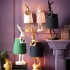 Lampa Stołowa Animal Rabbit 23x68 Cm Złota - Klosz Czarny*KARE Design Outlet