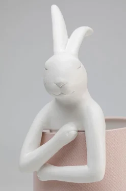 Lampa Stołowa Animal Rabbit 17x50 Cm Biała - Klosz Różowy*KARE Design