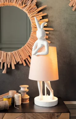 Lampa Stołowa Animal Rabbit 27x68 Cm Biała*KARE Design Best