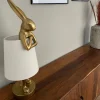 Lampa Stołowa Animal Rabbit 17x50 Cm Złota - Klosz Biały*KARE Design Hot