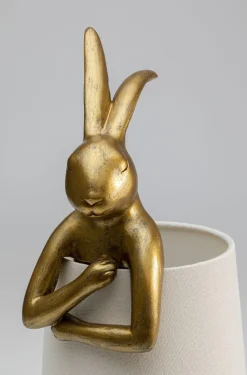 Lampa Stołowa Animal Rabbit 17x50 Cm Złota - Klosz Biały*KARE Design Hot