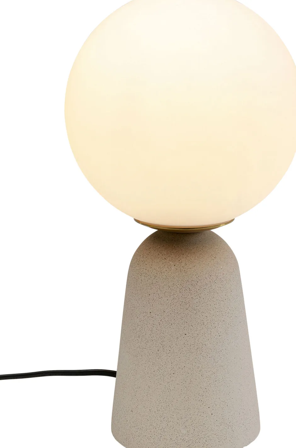 Lampa Stołowa Beżowa Klosz Szklana Kula Ø16x31 Cm*KARE Design Sale
