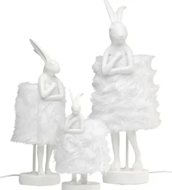 Lampa Stołowa Biała Królik Abażur Futrzasty 68 Cm*KARE Design