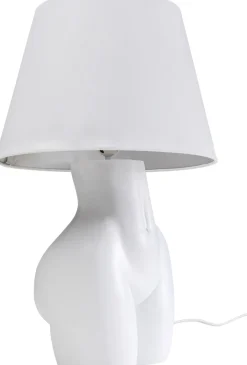 Lampa Stołowa Biała Z Abażurem Motyw Ludzkiego Ciała Ø30x48 Cm*KARE Design Clearance