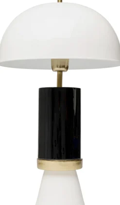 Lampa Stołowa Biało-czarna Stalowa Emaliowana 51 Cm*KARE Design New