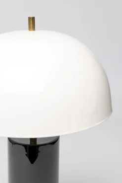 Lampa Stołowa Biało-czarna Stalowa Emaliowana 51 Cm*KARE Design New