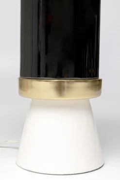 Lampa Stołowa Biało-czarna Stalowa Emaliowana 51 Cm*KARE Design New
